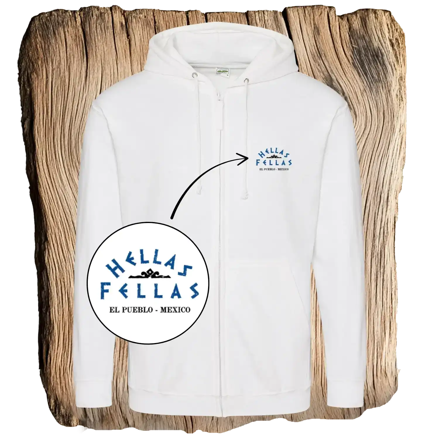 Hellas Fellas Flyer Unisex Zip Hoodie - Das Kanu des Manitu