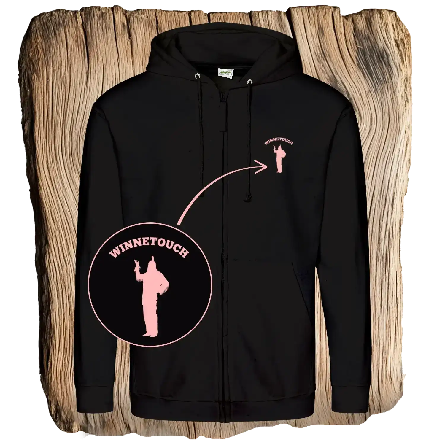 Winnetouch Unisex Zip Hoodie